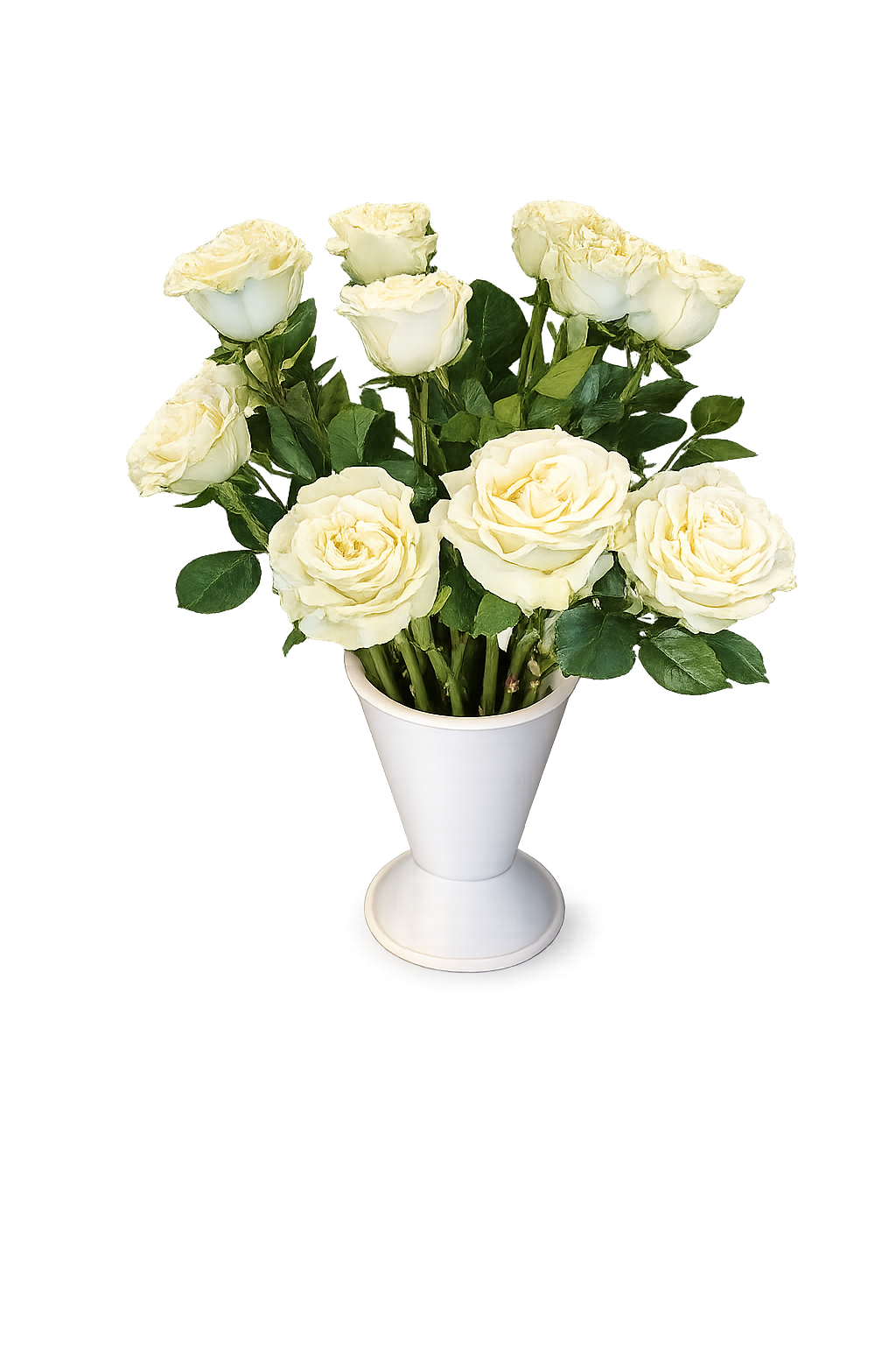 Rosas Blancas en Florero
